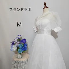 ブランド不明　極上美品　ドレス　パーティー　ウェディング　ホワイト色系　Мサイズ