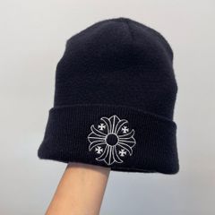 CHROME HEARTS（クロムハーツ）ニット帽 ネイビー - メルカリ