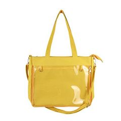 新品 [ALL DAY Shining] トートバッグ 手提げバック ショルダー クリアポケット 痛バック いたばっぐ 痛バ 推し活 オタ活 コンサート イベント A3 A4 横長