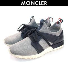 モンクレール Moncler Emelien エミリアン スニーカー 靴 メンズ グレー×ネイビー 中古 サイズ41 コンディション C