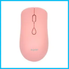 【特価商品】Bluetooth＆2.4G、充電式静音ワイヤレスマウス、2台PC対応、3段DPI、かわいい、おしゃれ、ピンク、軽量、 EGRET SweetiE (いちごオレ） EM23-S3