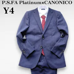 【春夏/伊カノニコ生地】P.S.FA Perfect Suit FActory Platinum スーツ Y4(Sスリム) 紺 メンズ/本切羽/ウール100%