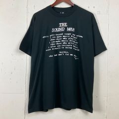 USA製 90年代 90s THE SOUND MAN 1995 メッセージプリント Tシャツ 古着 ヴィンテージ ビンテージ メンズXL ブラック 黒 シングルステッチ Slobeat Industries【f240416037】