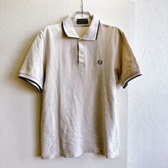 フレットペリー FRED PERRY ポロシャツ ボーダー ロゴ刺繍 刻印ボタン ゴルフ vintage ビンテージ ヴィンテージ 英国 イングランド製 made in Enlgand