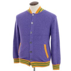 【新品】ガリア GALLIA コットンナイロン ニットブルゾン パープルxオレンジ系【サイズ50】【メンズ】
