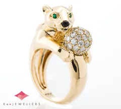 新品同様　K18 パンサー　リング　18金 YG 新品仕上げ済み　超美品 2025年最新】パンサー k18の人気アイテム - メルカリ