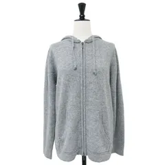 Three Dots スリードッツ パーカー  グレー サイズ:表記なし カシミヤ ニット パーカー / 長袖 ジップアップ ダブルファスナー フード トップス セーター フーディー【レディース】のサムネイル
