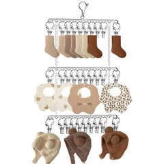 新着商品 洗濯物干し ピンチ ピンチハンガー ステンレス 物干しハンガー 洗濯干し 洗濯バサミハンガー 引っ張るだけ 人気 洗濯用ハンガー 洗濯ばさみ 室内物干し 靴下干し 下着干し タオル干し 縦型3列 30ピンチ