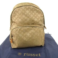 ラシット リュックサック デイパック モノグラム 鞄 ブランド レディース ブラウン russet 【中古】