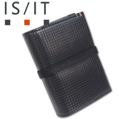 イズイット IS/IT 牛革 カードケース ツール ブラック 黒 定価10,230円  本革 カードホルダー クリア ファイル 51枚 大容量 シンプル 無料ラッピング可能