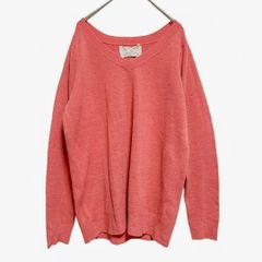 1 【胸元浅め♡ビジネスユース】ピンクニット Ｖネックニット ニット シンプル 長袖 春秋冬 T122_a237