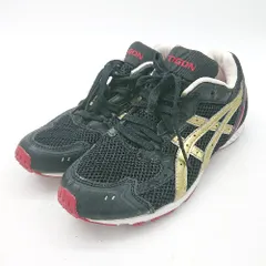 ◇ Θ ASICS アシックス トレーニング用 ローカットランニングシューズ サイズ23 ブラック系　ゴールド系 レディース E  【1507080011630】