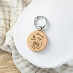 パタニティマーク 木製 キーホルダー meetsオリジナルデザイン
