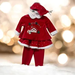 Vitamins Baby Santa's Baby ベビー サンタ コスプレ  3点セット 帽子付き クリスマス
