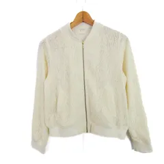 グローブ ブルゾン ジャケット アウター 総レース レディース Sサイズ クリーム grove 【中古】