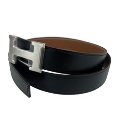 新品未使用 Hermès エルメス Ceinture H boucleGris moyen Cuir seul de ceinture H #100Black/Gold  Hベルトバックル リバーシブルベルトレザー Black ブラック/Gold ゴールド