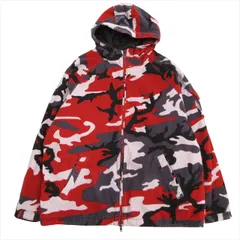 22ss シュプリーム × ナイキ SUPREME × NIKE アーチロゴ コーデュロイ フーデッド ジャケット Arc Corduroy Hooded Jacket ブルゾン カモフラ ロゴ コラボ DM1775-689 L 赤 レッド×マルチ メンズのサムネイル