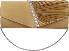 AngelMoon(エンジェルムーン) 母の日 パーティーバッグ おしゃれ ビジュー 結婚式 ドレス 披露宴 ゴージャス キラキラ( ゴールド)