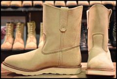 【8.5E 美品 10年】レッドウィング 8168 スエード ペコス ホーソーン アビレーン ラフアウト ベージュ ブーツ redwing pecos HOPESMORE【FF512】