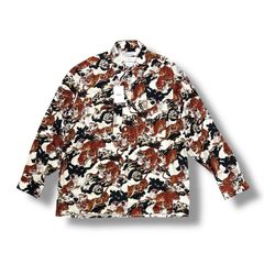 参考上代39600円 未使用品 DAIRIKU 22SS Tiger LS Shirt with Money Clip タイガー ロングスリーブシャツ マネークリップ 長袖シャツ レギュラーカラーシャツ 総柄 ダイリク 22SS S-3 マルチ L
