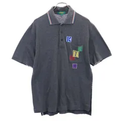 ケンゾーゴルフ 日本製 刺繍 半袖 Tシャツ 2 グレー系 KENZO_GOLF_ ロゴ メンズ   【230617】 メール便可