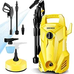 COOCHEER 高圧洗浄機 イエロー ブラック Amazon | COOCHEER 2025新登場強化版 高圧洗浄機 1500W 最大吐出