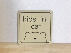 車用ステッカー　くま　kids in car キッズインカー