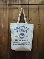 オリジナルキャラクター★CHIEF NUCKマーク★　トートバッグ　シーチング生地　エコバッグ　持ち運びに便利　アメリカン　ロゴ　BACKSTREET MARKET