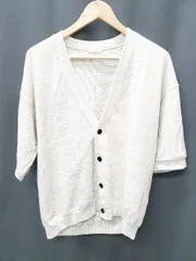 ◇ ⊂ BEAUTY & YOUTH UNITED ARROWS ワッフ 五分袖 カーディガン サイズS ベージュ レディース P  【1410160008294】