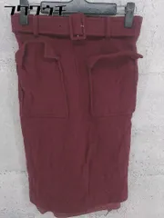 ◇ Mila Owen ミラ オーウェン 膝丈 タイト スカート サイズ0 ボルドー レディース 【中古】 【1002802053498】