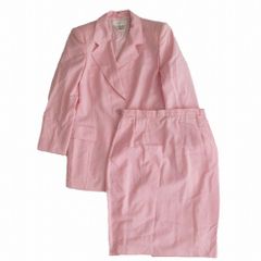 ESCADA エスカーダ スカート スーツ セットアップ 2B 総裏地 薄ピンク サイズM レディース 【中古】