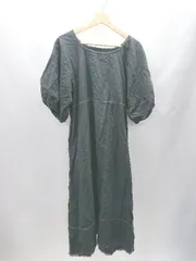 ◇ ⊂ CIAOPANIC TYPY チャオパニックティピー フリンジ 半袖 ロング丈 ワンピース サイズOne ブラック系 レディース E  【1501230045278】