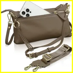 【特価商品】[アンコール] ショルダーバッグ 【長財布も入る】 スマホショルダー 本革 高見え ベルト2種類 横型 レディース 小さめ スマホポーチ 斜めがけ ミニショルダー 財布 スマホポシェット スマホ バッグ 軽量 ショルダーポーチ サコッシュ
