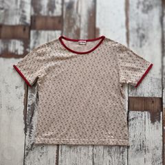 McGREGOR 半袖Tシャツ　レトロ　花柄　チビT リンガーT