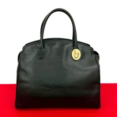 極 美品 Christian Dior ディオール ヴィンテージ CD ロゴ 金具 レザー 本革 ハンドバッグ ミニ ボストンバッグ ブラック 黒 b92-6