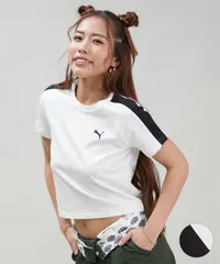 【ムラスポ公式】新品 PUMA プーマ 半袖 Tシャツ レディース クロップド丈 ショート丈 ウィメンズ T7 ベビー 半袖 Tシャツ 631899