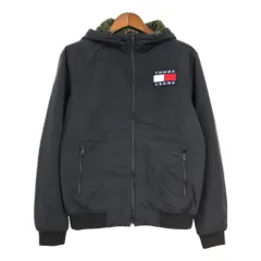 TOMMY JEANS トミージーンズ ウォームアップジャケット ブラック (メンズ M) 中古 古着 T2483