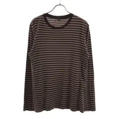 ピーエスポールスミス 日本製 ボーダー 長袖 Tシャツ M ブラウン系 PS Paul Smith ロンT メンズ