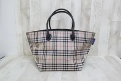 BURBERRY LONDON BLUE  LABEL ノヴァチェック トートバッグ ※汚れ有