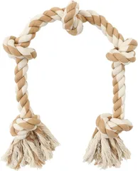 BLUE STARZ 13923 Bluestarz13923 中型犬 大型犬用 ロープ 噛む おもちゃ 耐久性 丈夫 清潔 歯磨き 天然コットン 運動不足解消 ストレス解消(ベージュロープ)