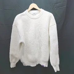 ◇ MONO-MART モノマート クルーネック シンプル オーバーサイズ 長袖 ニット セーター サイズM ホワイト メンズ E  【1303160009685】