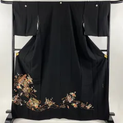 D307 黒留袖　総刺繍　蘇州　落款　正絹　着物　しつけ糸付き未使用極美品 蘇州刺繍 黒留袖 No.CA-1964-Sサイズのレンタル｜きもの365