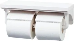 ☆□【未開封品】 LIXIL リクシル INAX 棚付2連紙巻器 ホワイト トイレットペーパーホルダー CF-AA64のサムネイル