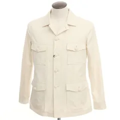 【新品】タリアトーレ TAGLIATORE SHIRT コットンリネン サファリジャケット アイボリー系【サイズ48】【メンズ】のサムネイル