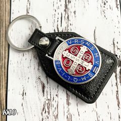 新品 送料無料 ☆K10 キーホルダー パンク ストリート クロス エンブレム バイカー