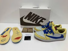 NIKE ナイキ Travis Scott トラヴィススコット DZ4137-700 Air Jordan 1 Retro Low OG Canary エアジョーダン1 レトロ ロー スニーカー