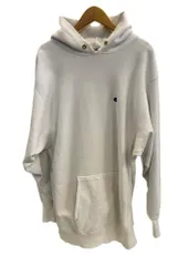 チャンピオン Champion 90s～ ヴィンテージ vintage 刺繍タグ ワンポイントロゴ リバースウィーブ REVERSE WEAVE US古着 USA製 アメリカ製 XXL パーカ ホワイト 3Lサイズ 101MT-4312