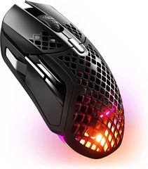 SteelSeries ゲーミングマウス 無線 ワイヤレス Aerox 5 Wireless 超軽量 9ボタン 高速反応 防滴防塵 IP54規格 急速充電 長時間使用可能 TRUEMOVE AIRセンサー搭載 ブラック