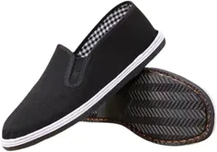 八虎工房 メンズ スリッポン フラット スニーカー ウォーキング 蒸れにくい 滑り止め 歩きやすい 通気 カジュアルシューズ ジム 立ち仕事 シンプル(ブラック,  26.0 cm)