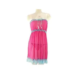 セクシーランジェリーベビードール 2点セット セクシー系ランジェリー Mサイズ ピンク&ブルー